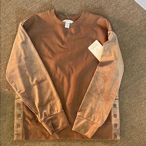 Athleta Brown Crewneck Sweatshirt